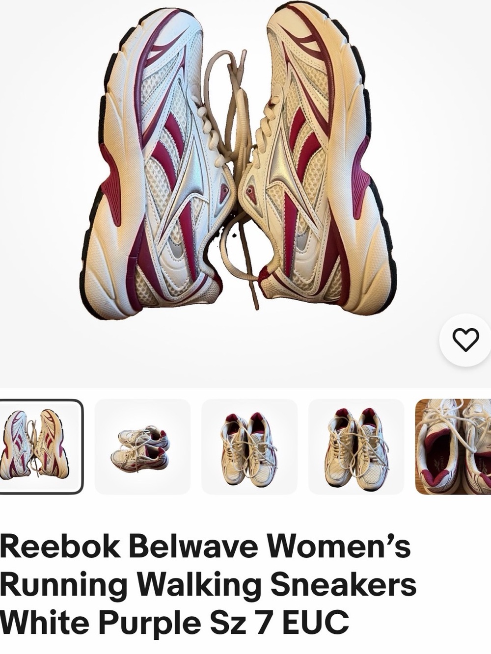 Reebok Belwave women's running walking shoes sneakers sz 7 EUC